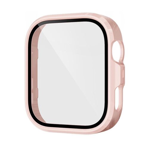 F�r Huawei Watch Fit 4 Pro Kunststoff PC H�lle + 9H Hart Glas Rosa