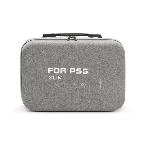 F�r Sony Playstation 5 Slim Aufbewahrungstasche Transport Koffer Grau