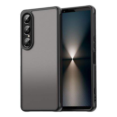 F�r Sony Xperia 1 VII Dun Series TPU Hybrid PC Mattierte H�lle Schwarz