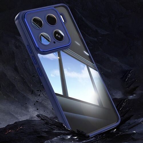 F�r Xiaomi 15 Pro Armor Hybrid Acryl / TPU Airbag Ecken H�lle Blau