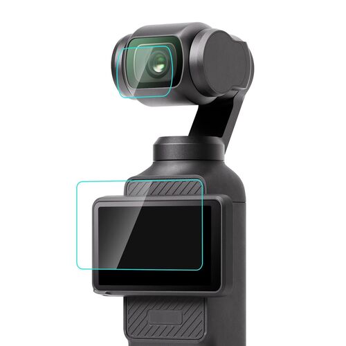 F�r DJI Osmo Pocket 3 PULUZ 2.5D 9H Hart Glas Set f�r Kamera & Display