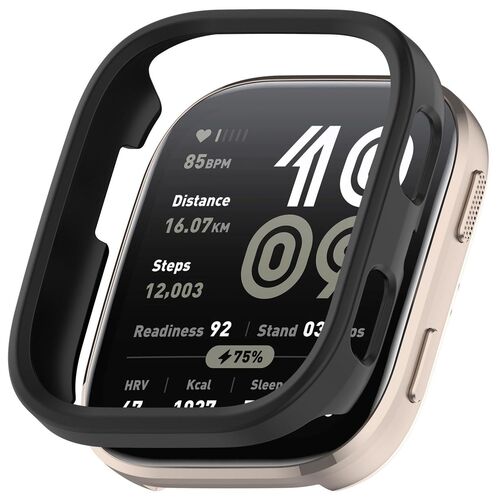 F�r Amazfit Bip 6 Design Kunststoff Watch Schutz Geh�use H�lle Schwarz