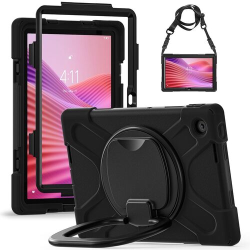 F�r Lenovo Tab M10 4. Gen / Tab 10.1 2025 Hybrid H�lle Halterung Gurt