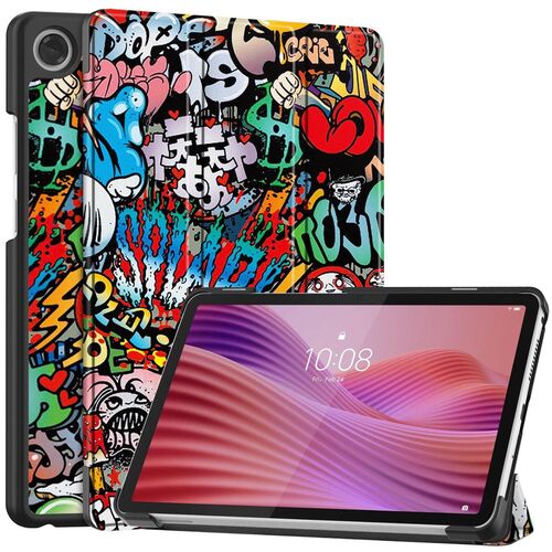 F�r Lenovo Tab One / Tab K9 3folt Wake Smart Cover H�lle Graffiti