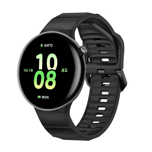 F�r Honor Watch Fit Silikon Design Ersatz Smart Watch Armband Schwarz