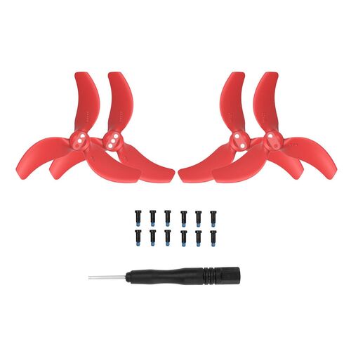 F�r DJI Avata 2 Drohne 2x Sunnylife 3032S Color 3-Blatt Propeller Rot