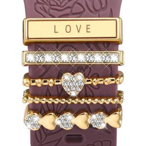 Smartwatch Deko-Ring LOVE Gold Metall 21mm Zubeh�r f�r Armb�nder