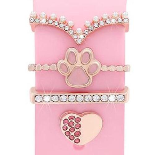 Smartwatch Deko-Ringe Gold Metall 4er Set 22?mm Zubeh�r f�r Armb�nder