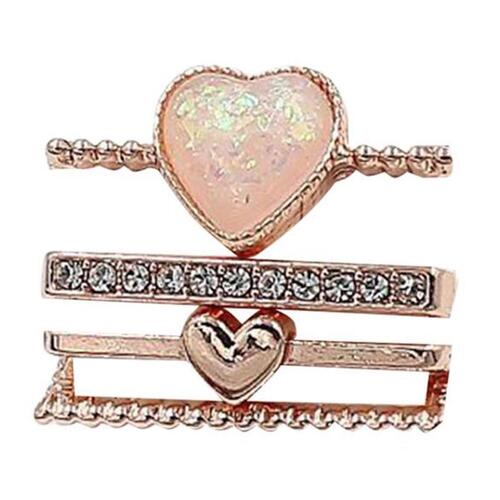 Smartwatch Deko-Ringe Herz Rosegold Metall 4er Set 21?mm Zubeh�r f�r Armb�nder