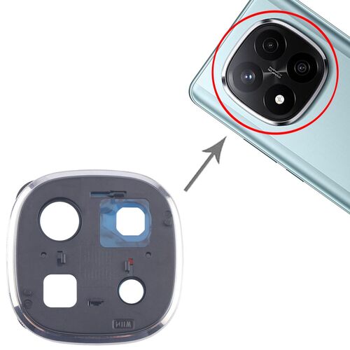 F�r Xiaomi Redmi Note 14 Pro Plus 5G Kamera Linse Rahmen Ersatzteil Silber