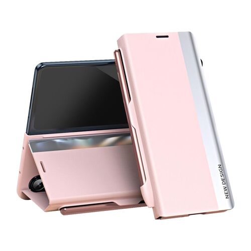 F�r Samsung Galaxy Z Fold7 5G Electroplated Kunstleder H�lle Rosa