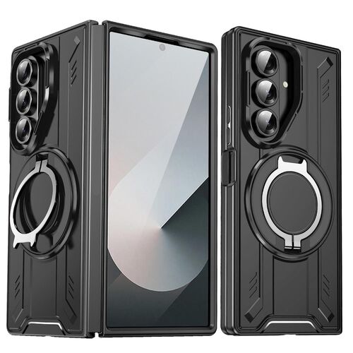 F�r Samsung Galaxy Z Fold7 5G MagSafe 360 Ringhalter H�lle Schwarz