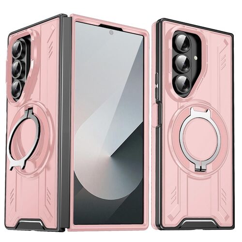 F�r Samsung Galaxy Z Fold7 5G MagSafe 360 Grad Ringhalter H�lle Rosa