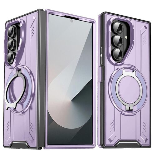F�r Samsung Galaxy Z Fold7 5G MagSafe 360 Grad Ringhalter H�lle Lila