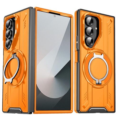 F�r Samsung Galaxy Z Fold7 5G MagSafe 360 Grad Ringhalter H�lle Orange