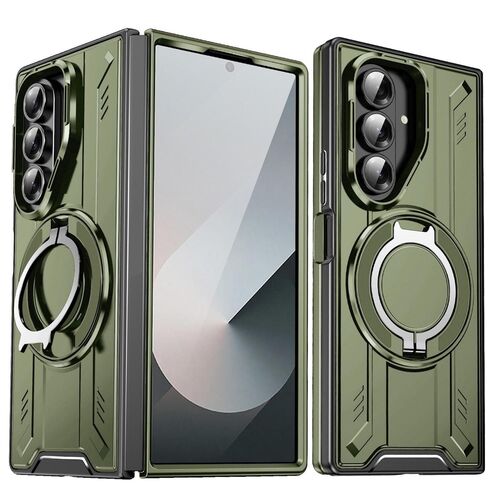 F�r Samsung Galaxy Z Fold7 5G MagSafe 360 Grad Ringhalter H�lle Gr�n