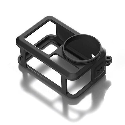 F�r DJI Action 5 Pro / 4 / 3 Silikon Schutzh�lle Linsenschutz Schwarz