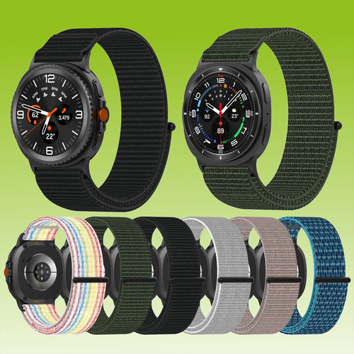 F�r Samsung Galaxy Watch 8 / 8 Classic / Ultra 2 Elastisches Nylon Band