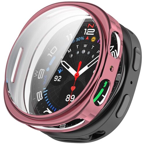 F�r Samsung Galaxy Watch 8 40mm Electroplated Full TPU H�lle Pink
