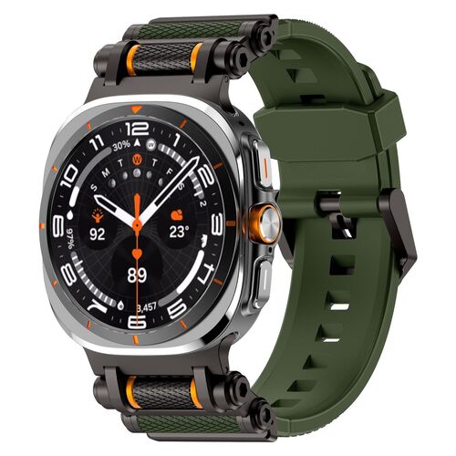 F�r Samsung Galaxy Watch Ultra 2 / Ultra 47mm Silikon Metall Armband