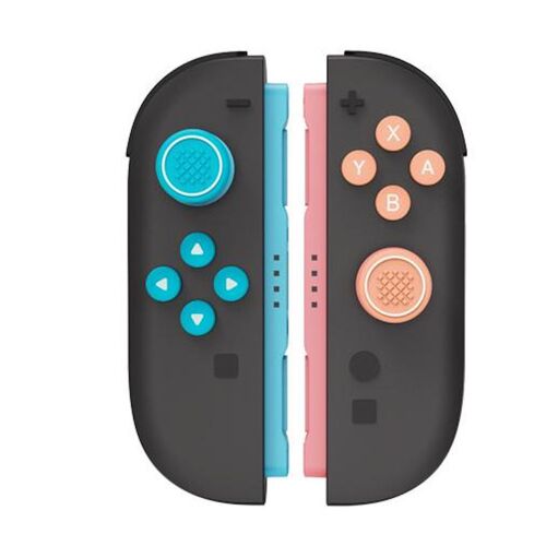 F�r Nintendo Switch 2 Joy-Con Silikon Joystick Kappen Set Rot / Blau