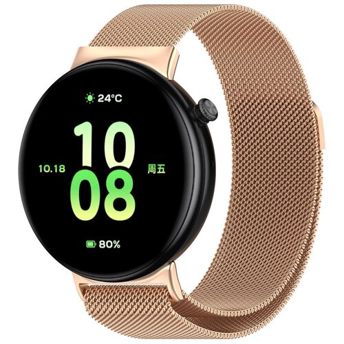 F�r Honor Watch Fit Metall Milan Magnetverschluss Armband Rose Gold