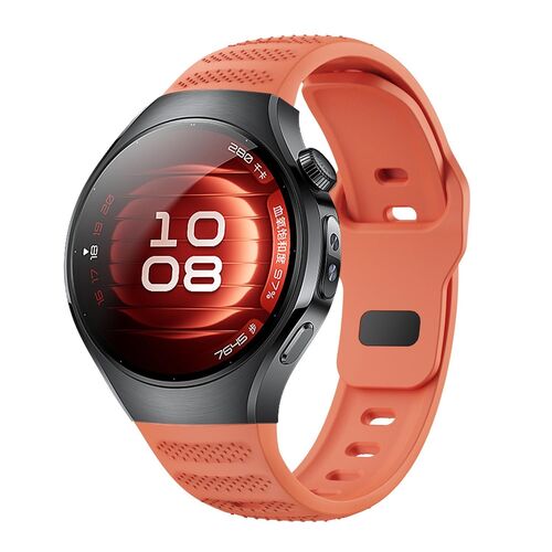 F�r Huawei Watch 5 42mm Punktmuster Design Silikon Arm Band Orange
