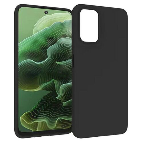 F�r Motorola Moto G35 5G Silikon TPU Schutz H�lle Flexibel Schwarz