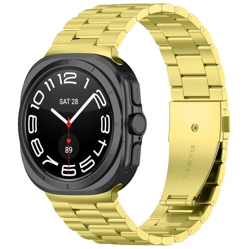 F�r Samsung Galaxy Watch 8 / 8 Classic Edelstahl Arm Band Tool Gold
