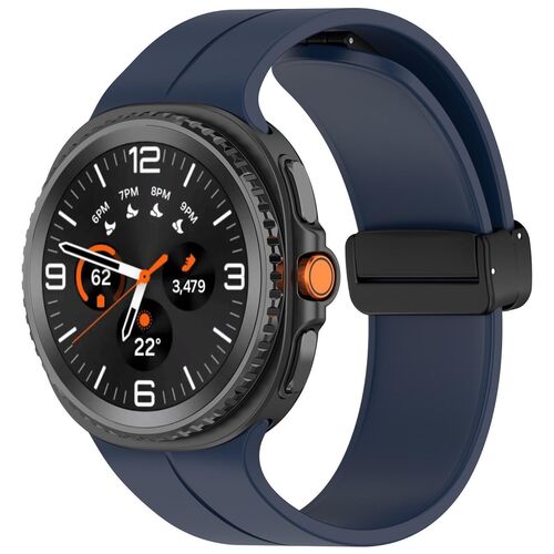 F�r Samsung Galaxy Watch 8 / 8 Classic Silikon Magnetisches Band Blau