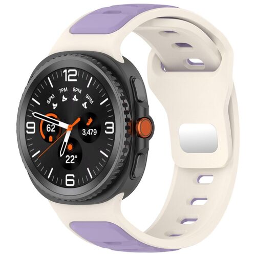 F�r Samsung Galaxy Watch 8 / 8 Classic Two Color Silikon Armband 