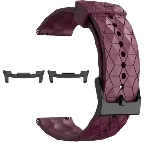 F�r Samsung Galaxy Watch 8 / 8 Classic / Ultra 2 Silikon Band Weinrot