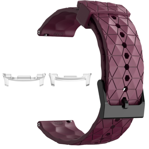 F�r Samsung Galaxy Watch 8 / 8 Classic / Ultra 2 Silikon Band Weinrot