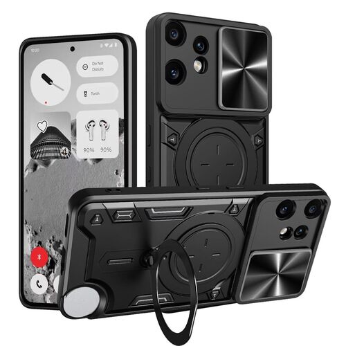 F�r Nothing CMF Phone 2 Pro Sliding Kamera TPU PC Ring H�lle Schwarz