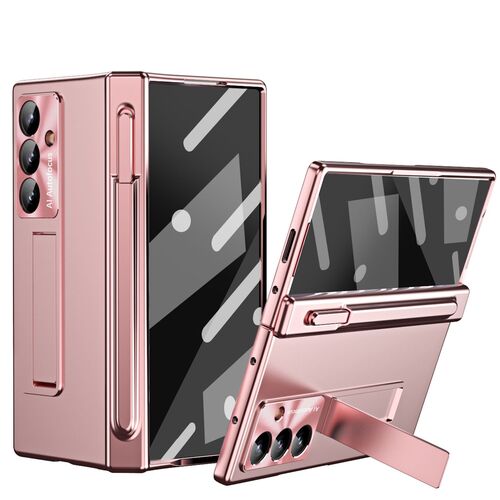 F�r Samsung Galaxy Z Fold7 5G H�lle Stand Stifthalter u. Stift Pink