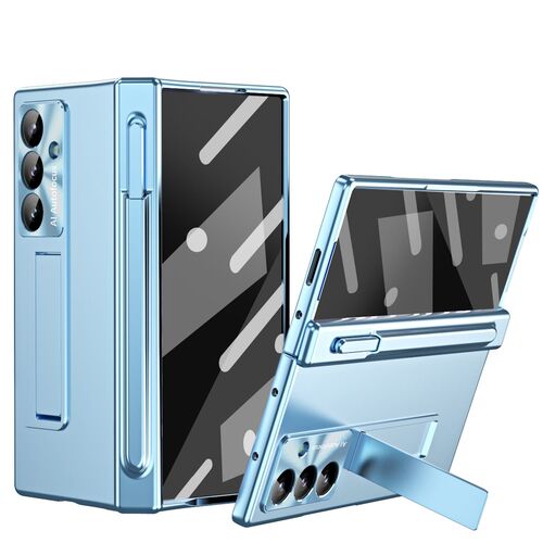 F�r Samsung Galaxy Z Fold7 5G H�lle Stand Stifthalter u. Stift Blau
