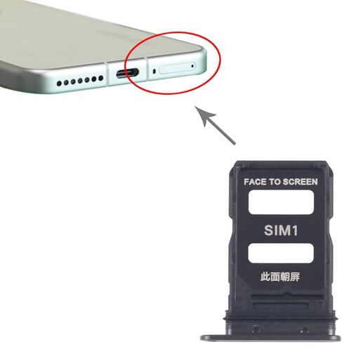 F�r Xiaomi 15 SIM Kartenhalter Dual SIM Card Tray Reparatur Ersatzteil Schwarz