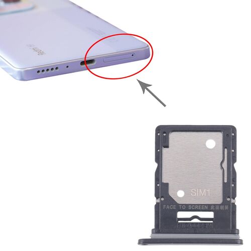 F�r Xiaomi Redmi Note 14 5G SIM + Micro SD Kartenhalter Tray Ersatzteil Schwarz