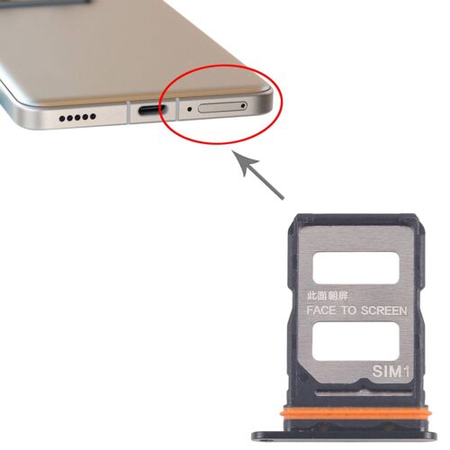 F�r Xiaomi 14T Pro 5G SIM Kartenhalter Dual SIM Card Tray Ersatzteil Schwarz