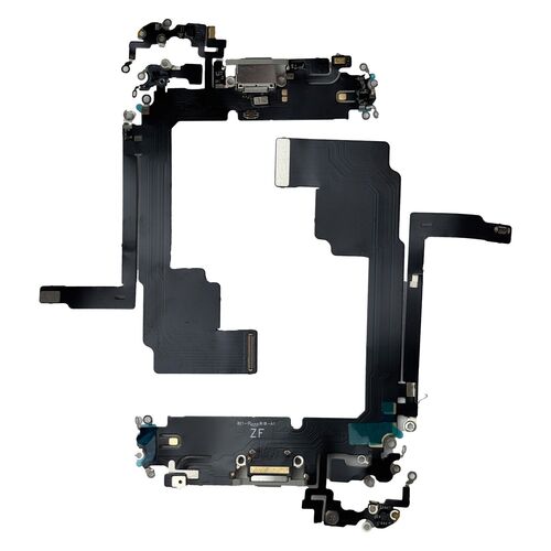 F�r Apple iPhone 15 Pro Max Ladeanschluss Dock Connector Ersatzteil Wei�