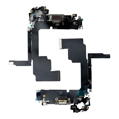 F�r Apple iPhone 15 Pro Ladeanschluss Dock Connector Ersatzteil Wei�