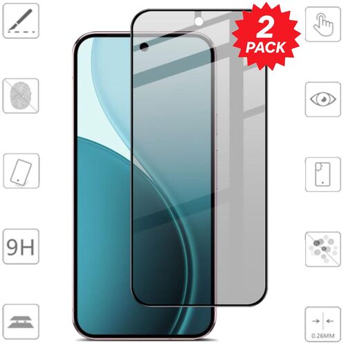F�r Google Pixel 10 / 10 Pro 2x 2.5D 0,26mm Privacy Display Hart Glas