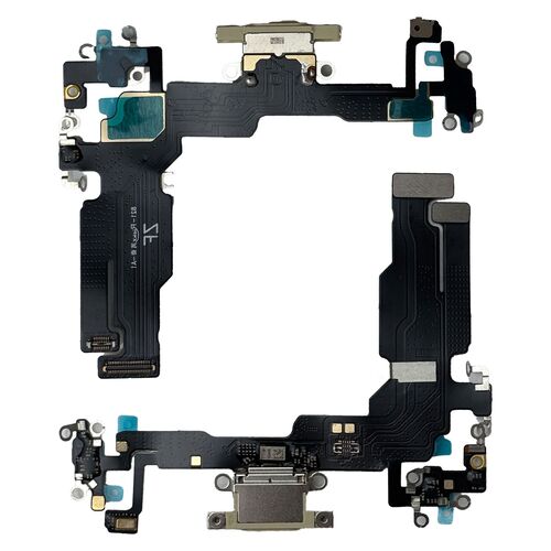 F�r Apple iPhone 15 Ladeanschluss Dock Connector Reparatur Ersatzteil Gelb