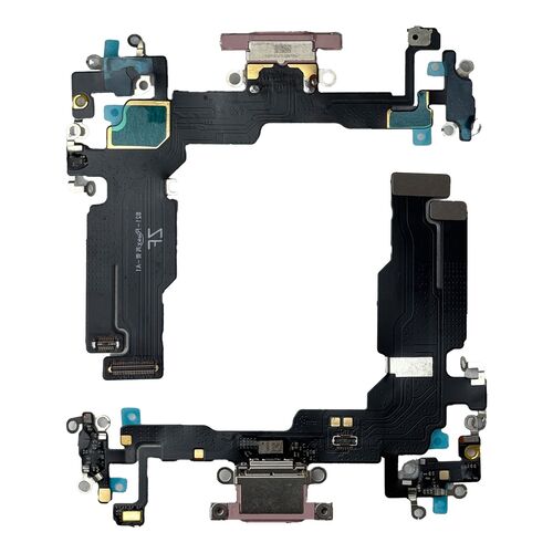 F�r Apple iPhone 15 Ladeanschluss Dock Connector Reparatur Ersatzteil Pink
