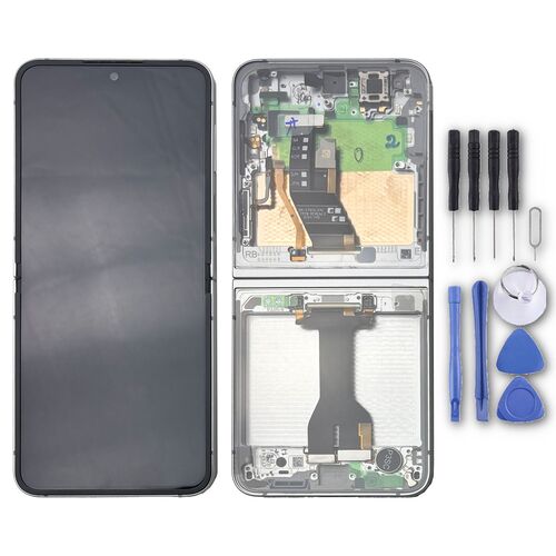 F�r Samsung Galaxy Z Flip7 FE GH82-37734B LCD Display mit Rahmen Ersatzteil Wei�