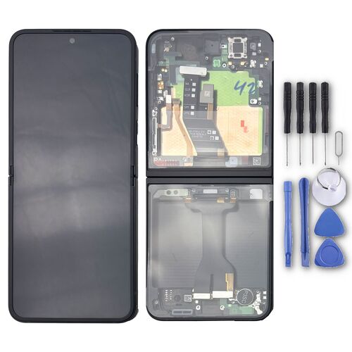 F�r Samsung Galaxy Z Flip7 FE GH82-37734A LCD Display mit Rahmen Ersatz Schwarz