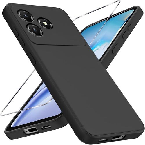 F�r ZTE Blade A36 Schutz Handy Silikon H�lle Tasche TPU 9H Hart Glas AUSWAHL 