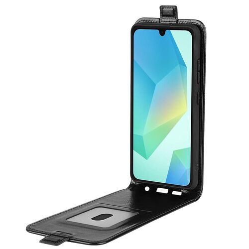 F�r Samsung Galaxy A17 5G / 4G Kunstleder Flip Schutz H�lle Schwarz