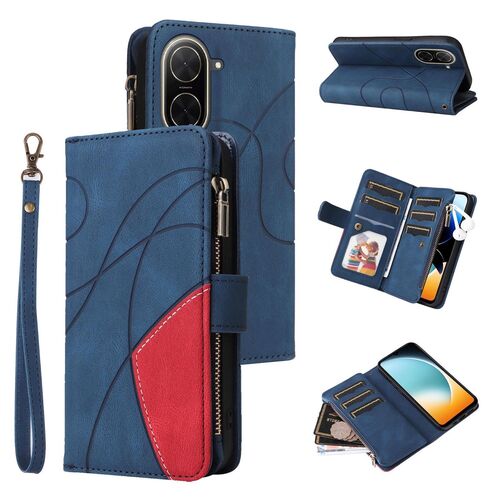F�r Xiaomi Redmi A5 4G / Poco C71 Kunstleder Wallet Schutz H�lle Blau