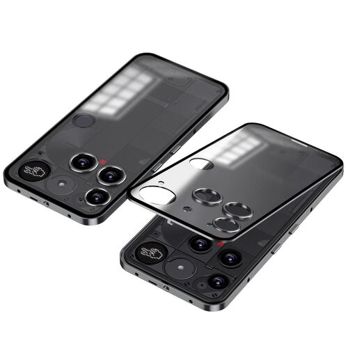 F�r Nothing Phone 3 Snap Metall Rahmen Mattierte Schutz H�lle Grau